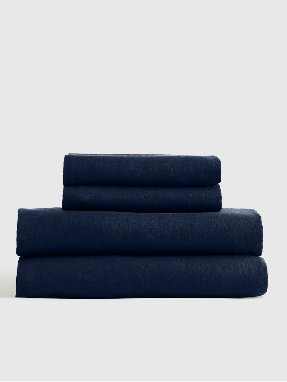 NWOT Quince Navy King European Linen Sheet Set - Retail $204